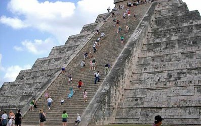 &nbsp; When Bob found out we were going to Mexico, he quickly started researching Mayan history and the suspenseful drama behind the 2012 conspiracy. 2012- End of the World- Aliens- Mayan Spirits… oh my! Even before this year, visiting Mayan ruins while in Cancun and the Yucatan Peninsula are on every tourists must-do list. Chichen Itza, the most well known and best preserved, is one of the biggest tour company draws...