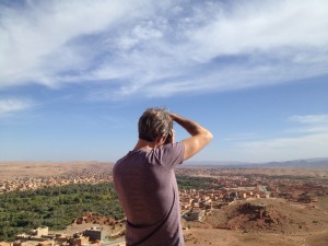 bob taking picture in Morocco
