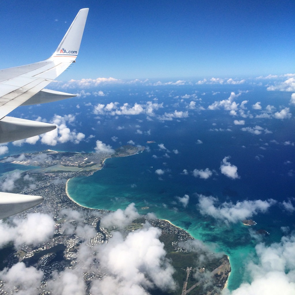 Flying to Oahu, Hawaii