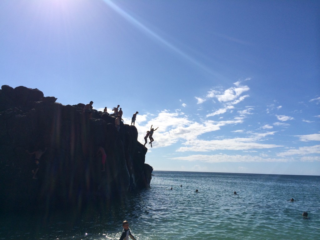 Oahu cliff jump