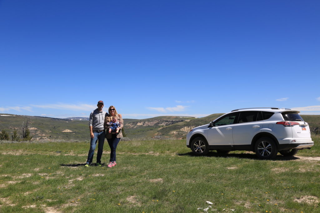 top of fossil butte - car shot